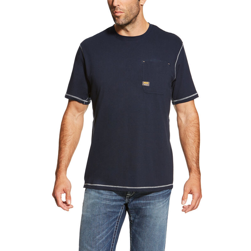 Ariat T-Shirts Herren - Rebar Workman Navy ( AOZNT-6170 )
